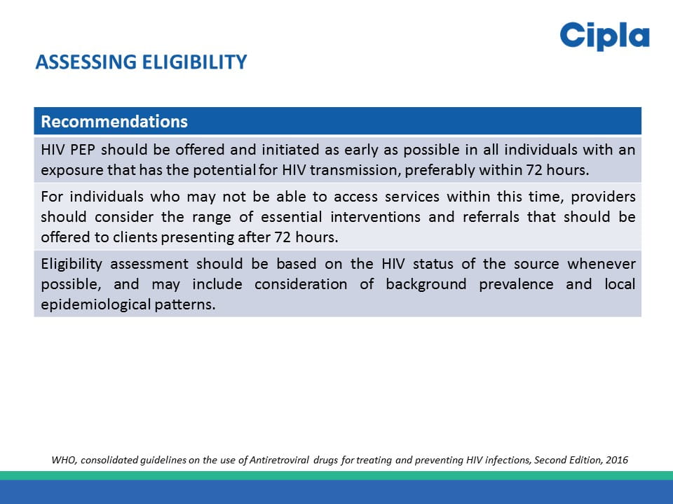 HIV- Post-exposure Prophylaxis (PEP)