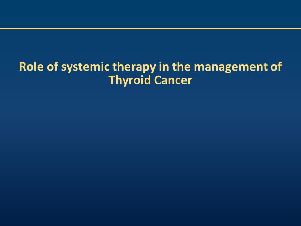 Management Of Thyroid Cancer