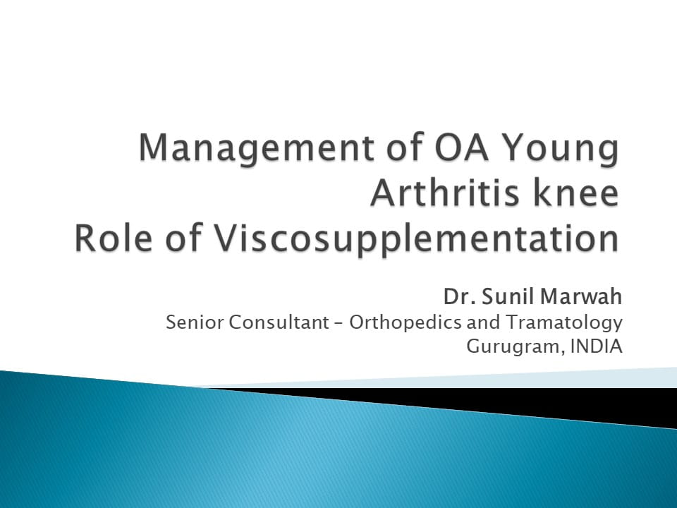 Management Of Young Osteoarthritic Knee- Role Of Viscosupplementation